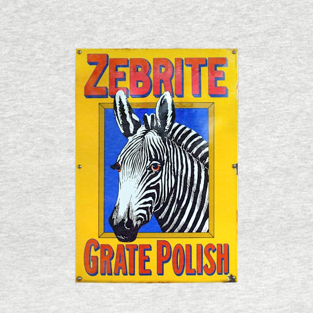 Zebrite, vintage enamel advertising by JonDelorme